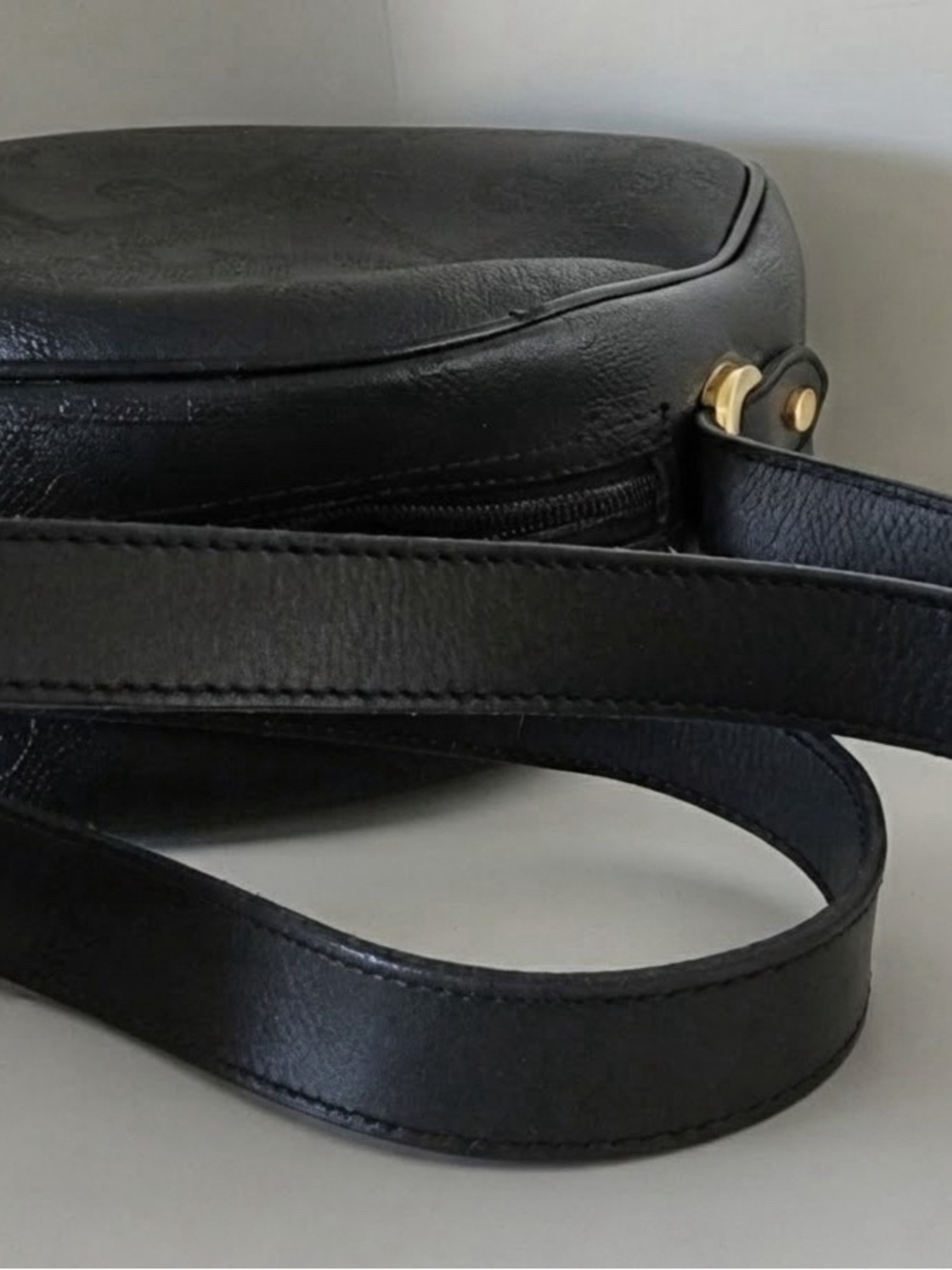 Authentic Christian Dior Trotter Monogram Saddle/Cross Body Bag Blk Leather - Picture 8 of 14